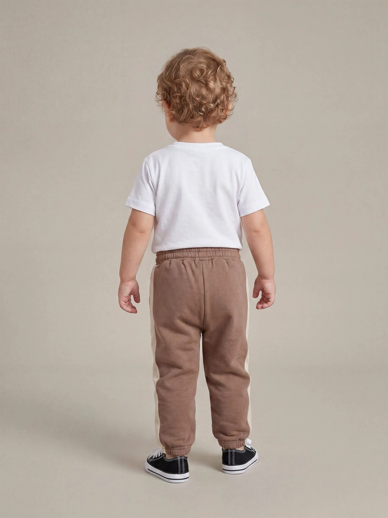 PANTALÓN DE BUZO NIÑO BABY HARVEST CON FRANJA LATERAL - 2