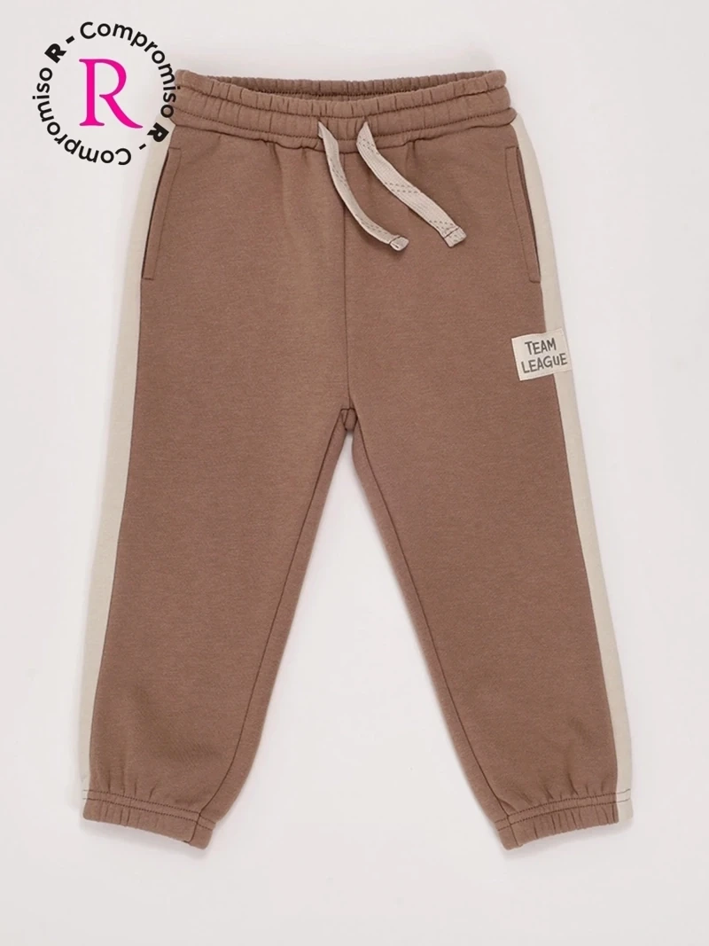 PANTALÓN DE BUZO NIÑO BABY HARVEST CON FRANJA LATERAL - 3