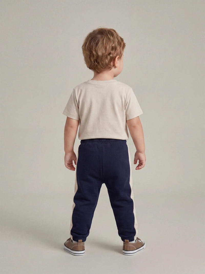 PANTALÓN DE BUZO NIÑO BABY HARVEST CON FRANJA LATERAL - 2