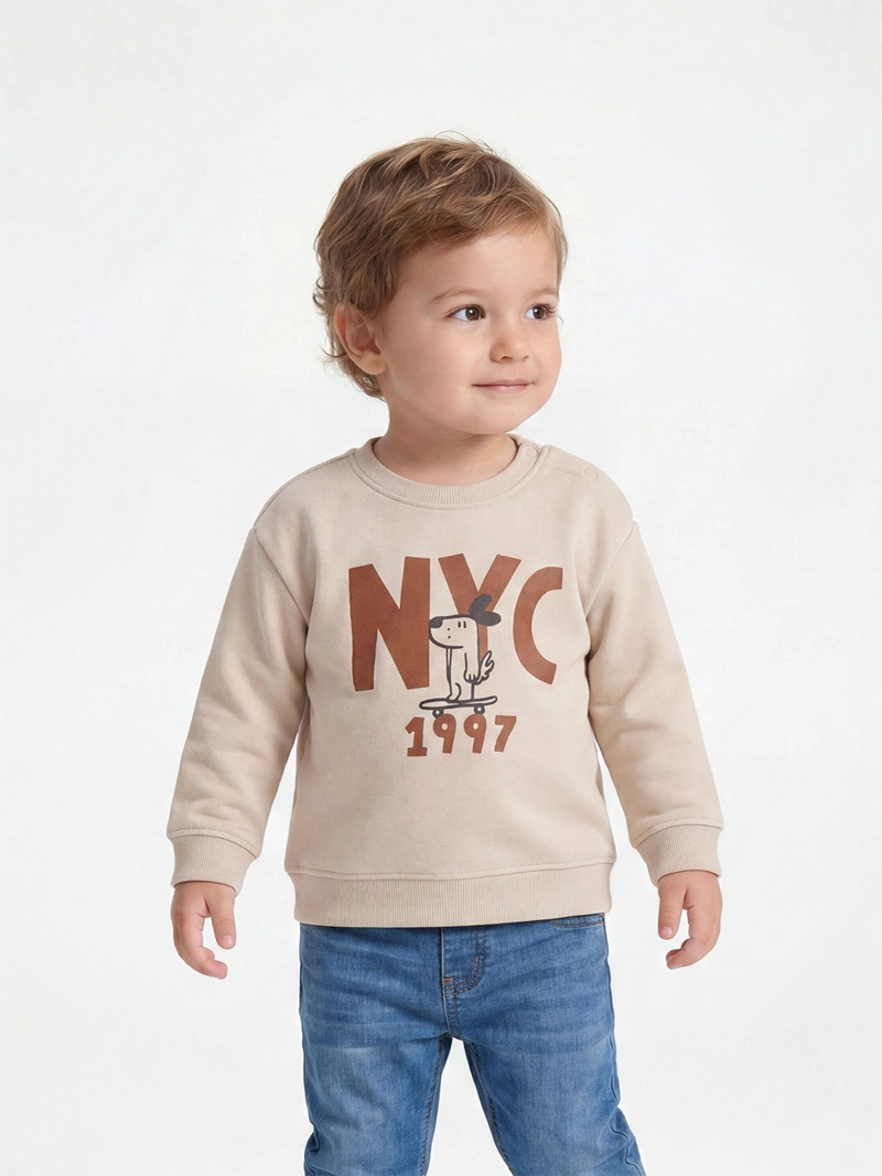 POLERÓN NIÑO BABY HARVEST CON ESTAMPADO CENTRAL - 1