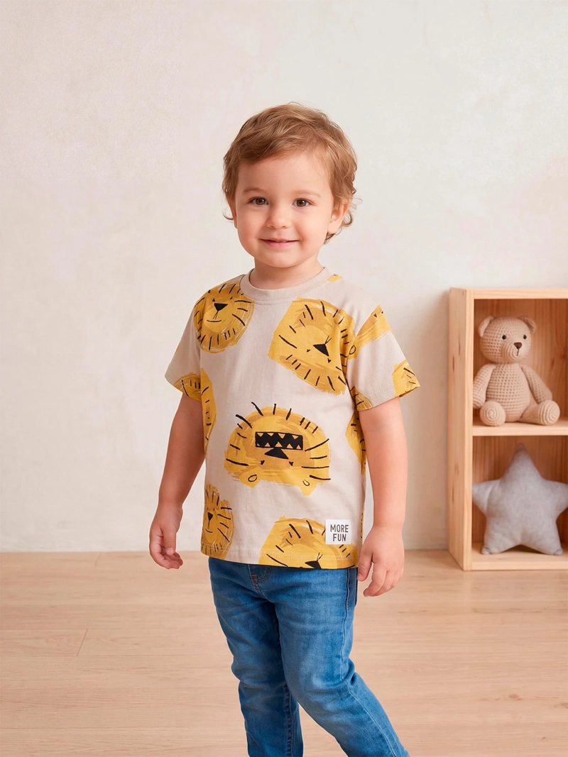POLERA NIÑO BABY HARVEST ALGODÓN MANGA CORTA ESTAMPADA - 1