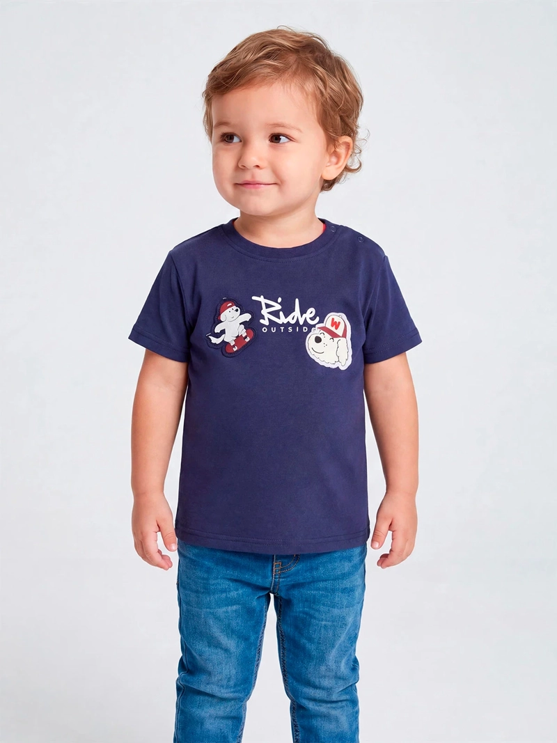POLERA NIÑO BABY HARVEST ALGODÓN 3D