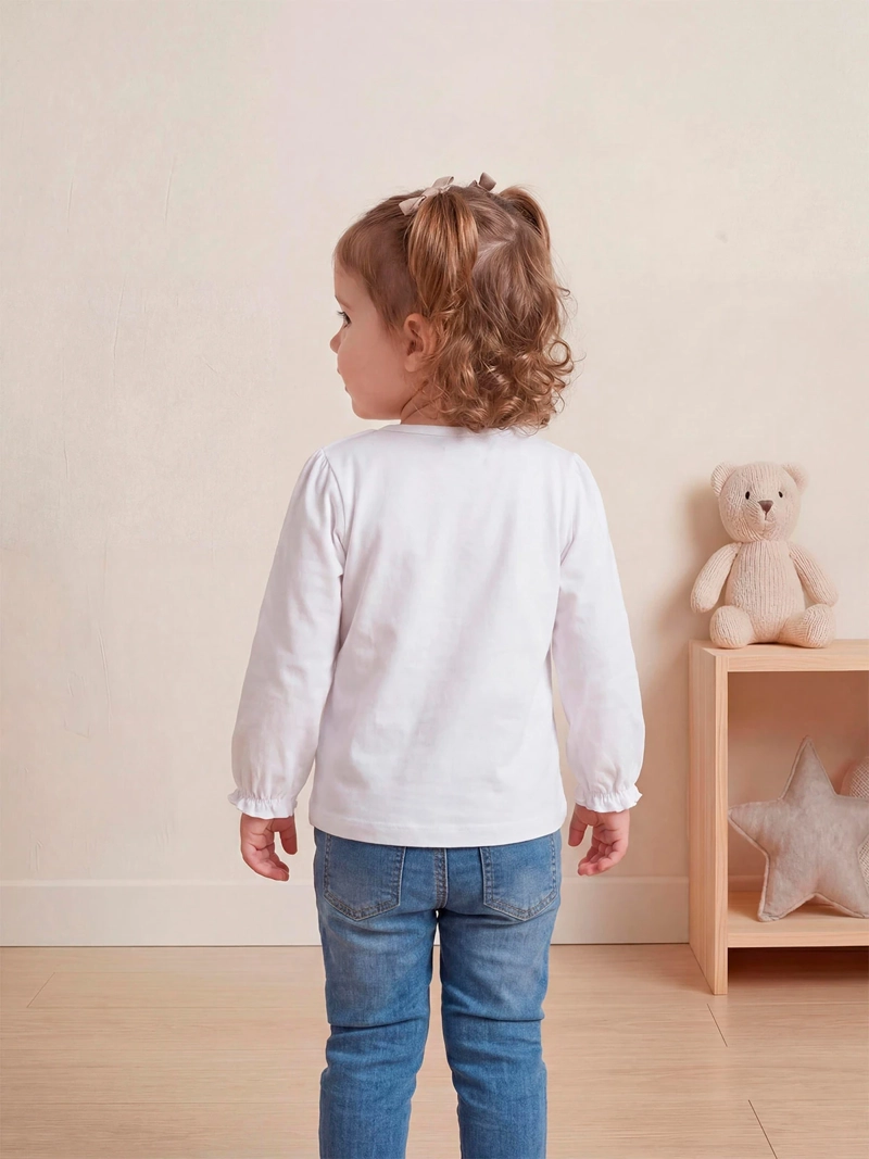 POLERA NIÑA BABY HARVEST ALGODÓN MANGA LARGA TUL - 2