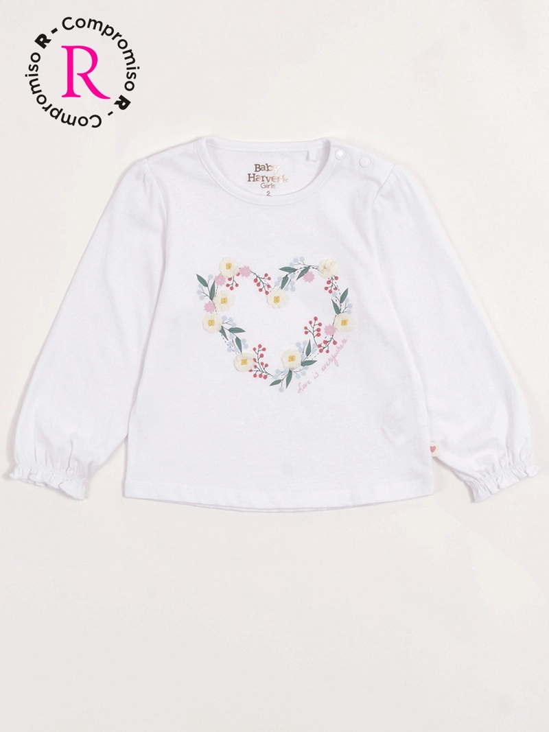 POLERA NIÑA BABY HARVEST ALGODÓN MANGA LARGA TUL - 3