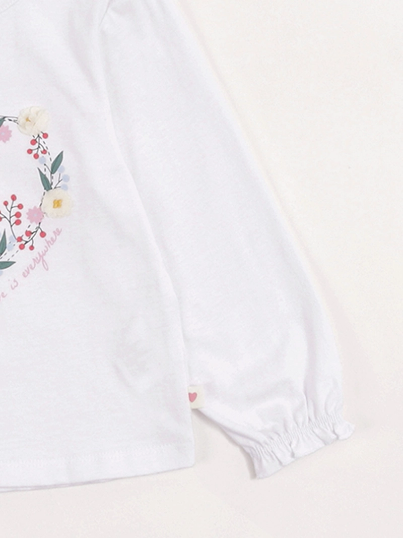 POLERA NIÑA BABY HARVEST ALGODÓN MANGA LARGA TUL - 5
