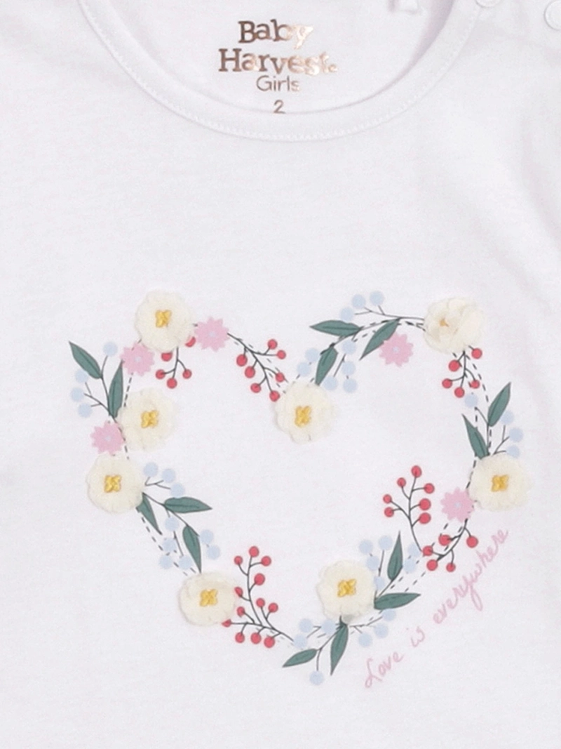 POLERA NIÑA BABY HARVEST ALGODÓN MANGA LARGA TUL - 6