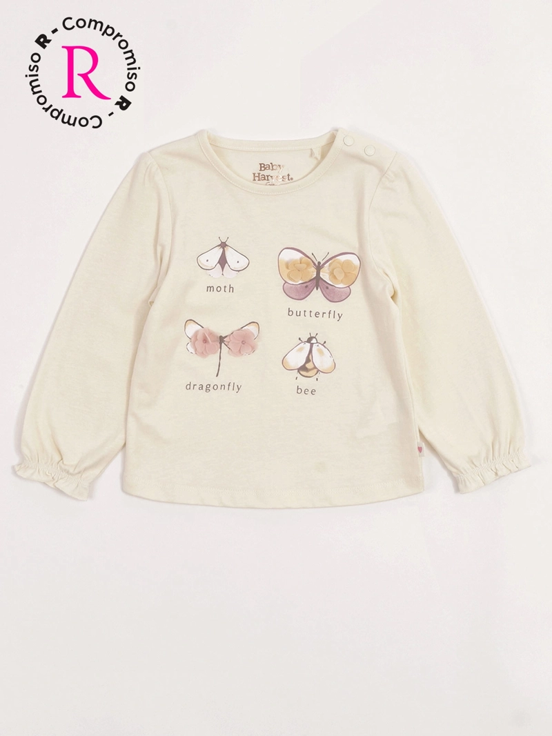 POLERA NIÑA BABY HARVEST ALGODÓN MANGA LARGA TUL - 3