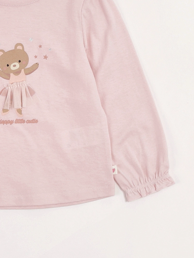 POLERA NIÑA BABY HARVEST ALGODÓN MANGA LARGA TUL - 5