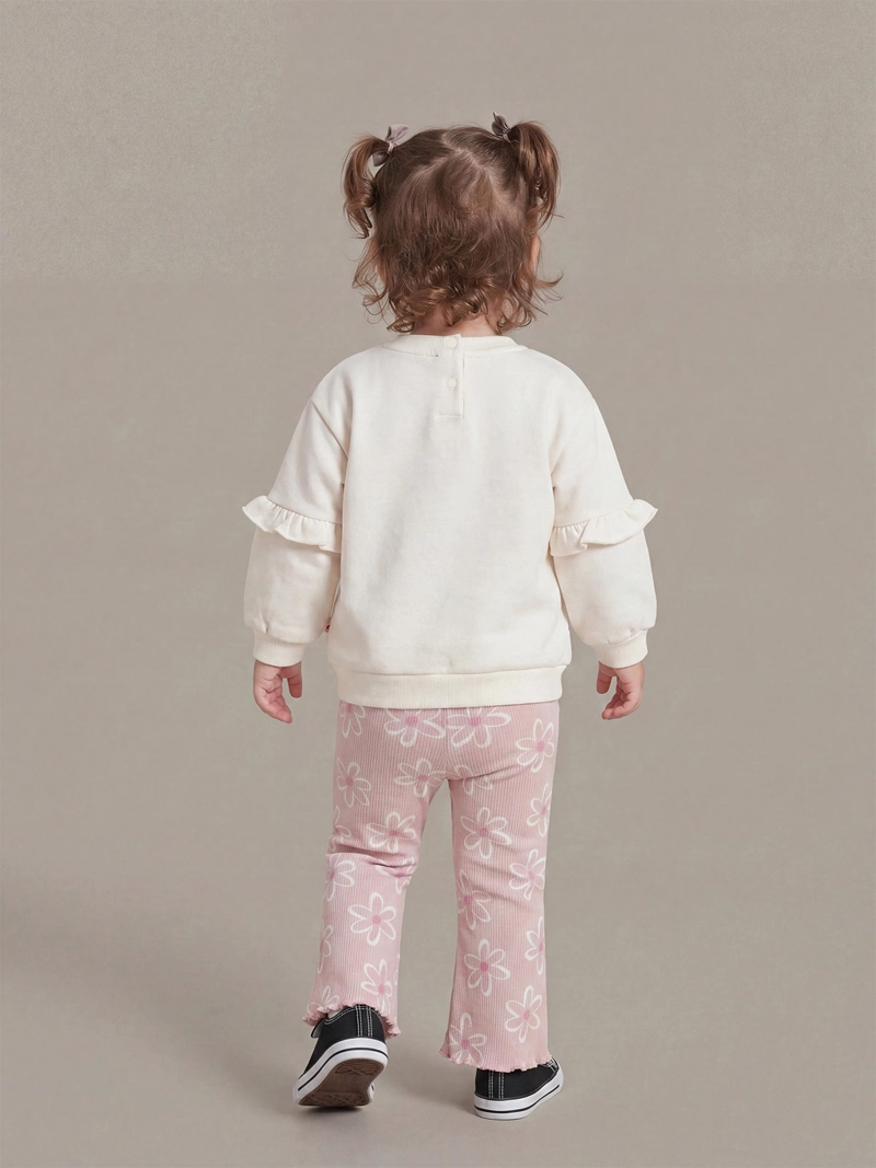 CONJUNTO NIÑA BABY HARVEST POLERÓN Y CALZA ACANALADA ANCHA - 2