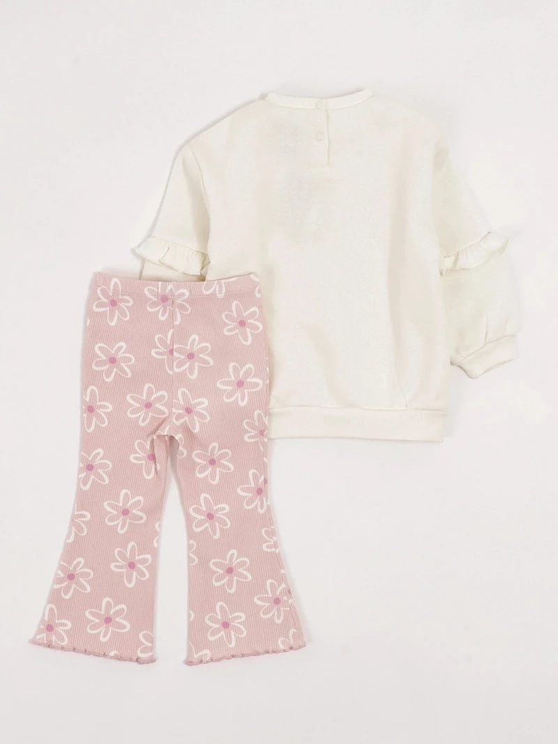 CONJUNTO NIÑA BABY HARVEST POLERÓN Y CALZA ACANALADA ANCHA - 4