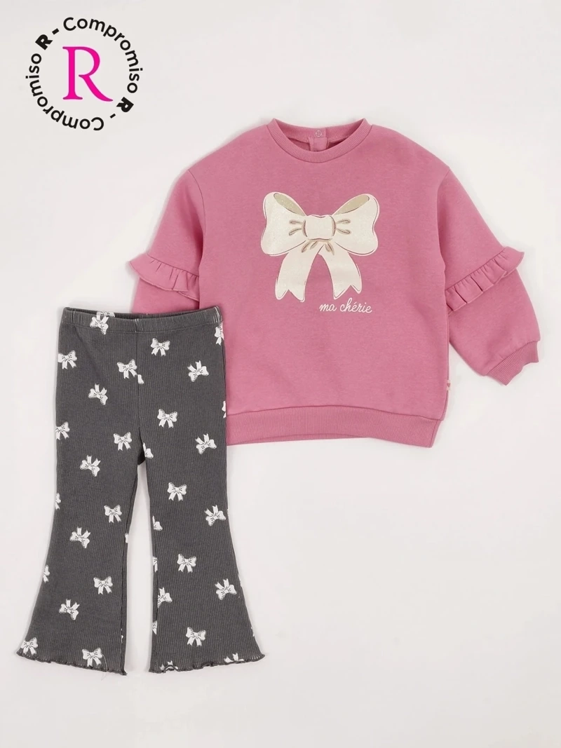 CONJUNTO NIÑA BABY HARVEST POLERÓN Y CALZA ACANALADA ANCHA - 3