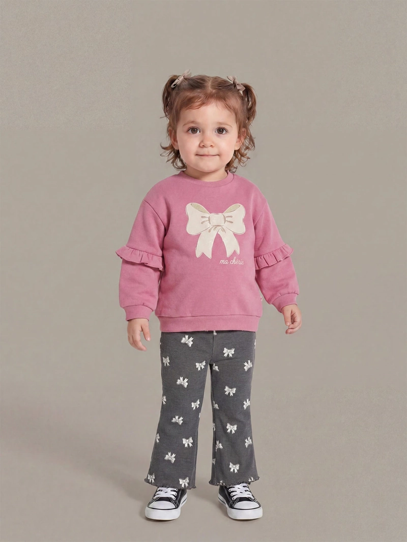 CONJUNTO NIÑA BABY HARVEST POLERÓN Y CALZA ACANALADA ANCHA - 1