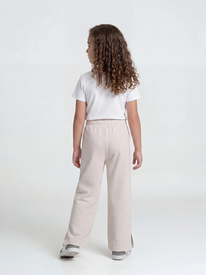 PANTALÓN DE BUZO NIÑA HARVEST ALGODÓN WIDE - 2