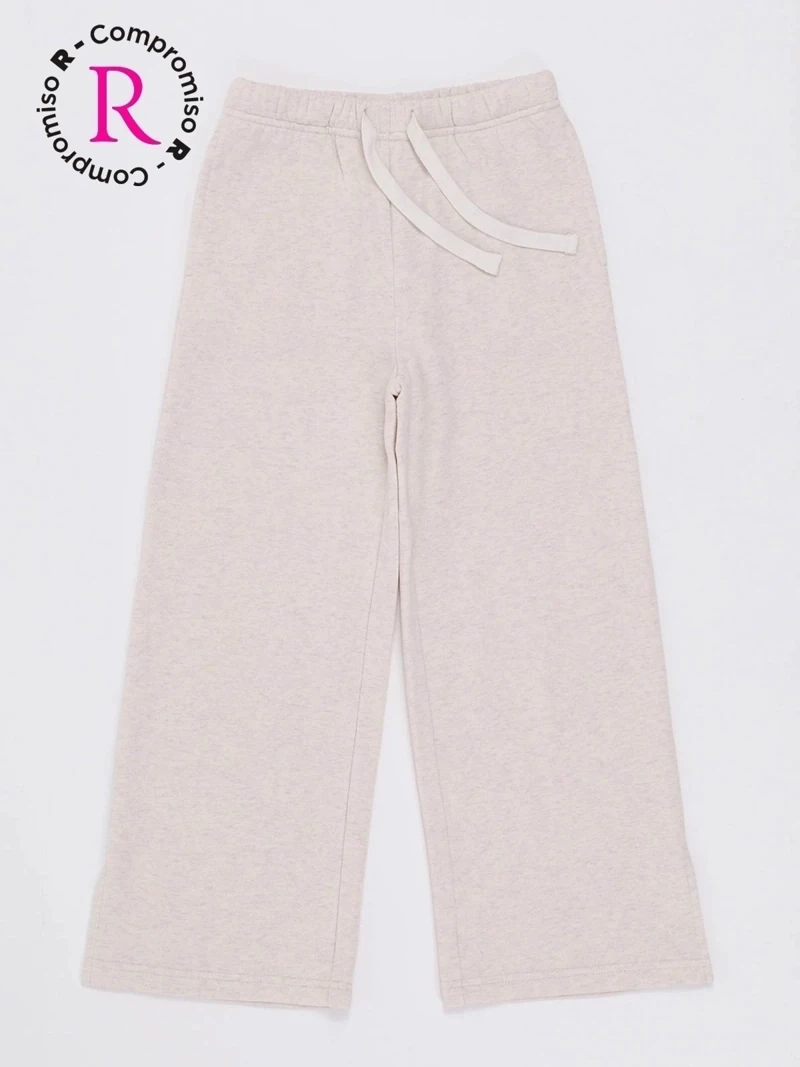 PANTALÓN DE BUZO NIÑA HARVEST ALGODÓN WIDE - 3