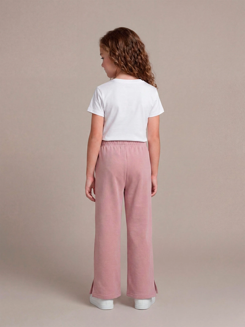 PANTALÓN DE BUZO NIÑA HARVEST ALGODÓN WIDE - 2