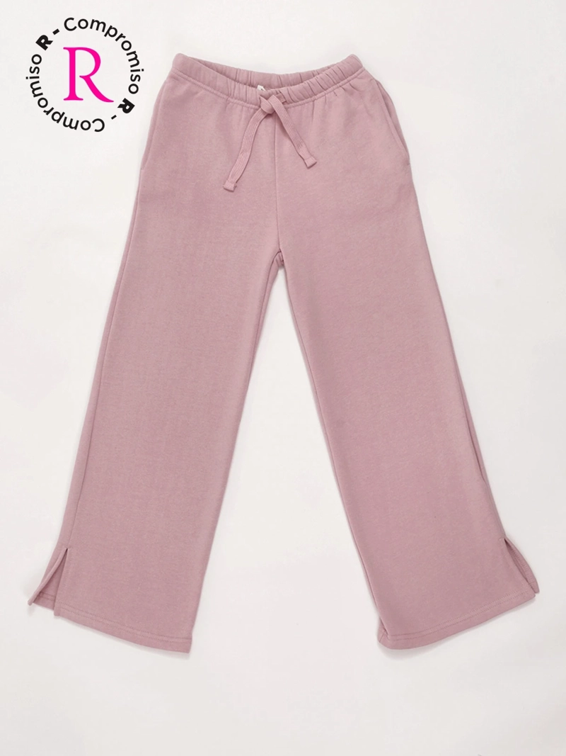 PANTALÓN DE BUZO NIÑA HARVEST ALGODÓN WIDE - 3