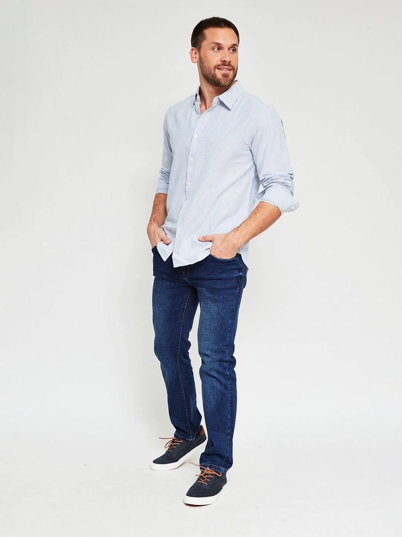 CAMISA HOMBRE MARQUIS ALGODÓN MANGA LARGA LÍNEAS - 4