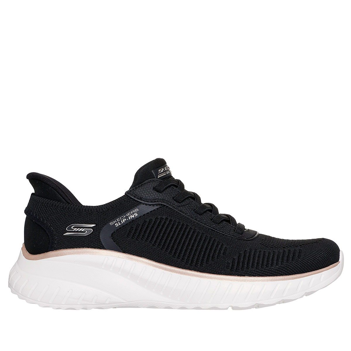 ZAPATILLAS MUJER SKECHERS CASUALES NEGRO SLIP-INS BOBS SPORT SQUAD CHAOS - 1