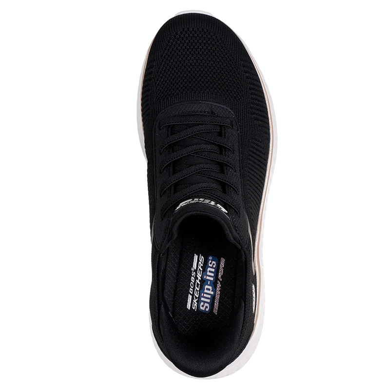 ZAPATILLAS MUJER SKECHERS CASUALES NEGRO SLIP-INS BOBS SPORT SQUAD CHAOS - 5