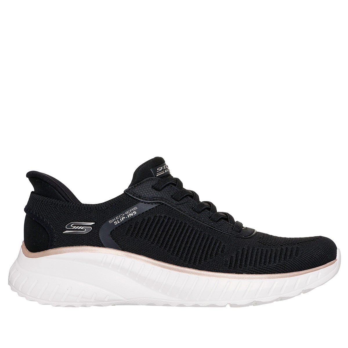 ZAPATILLAS MUJER SKECHERS CASUALES NEGRO SLIP-INS BOBS SPORT SQUAD CHAOS - 1