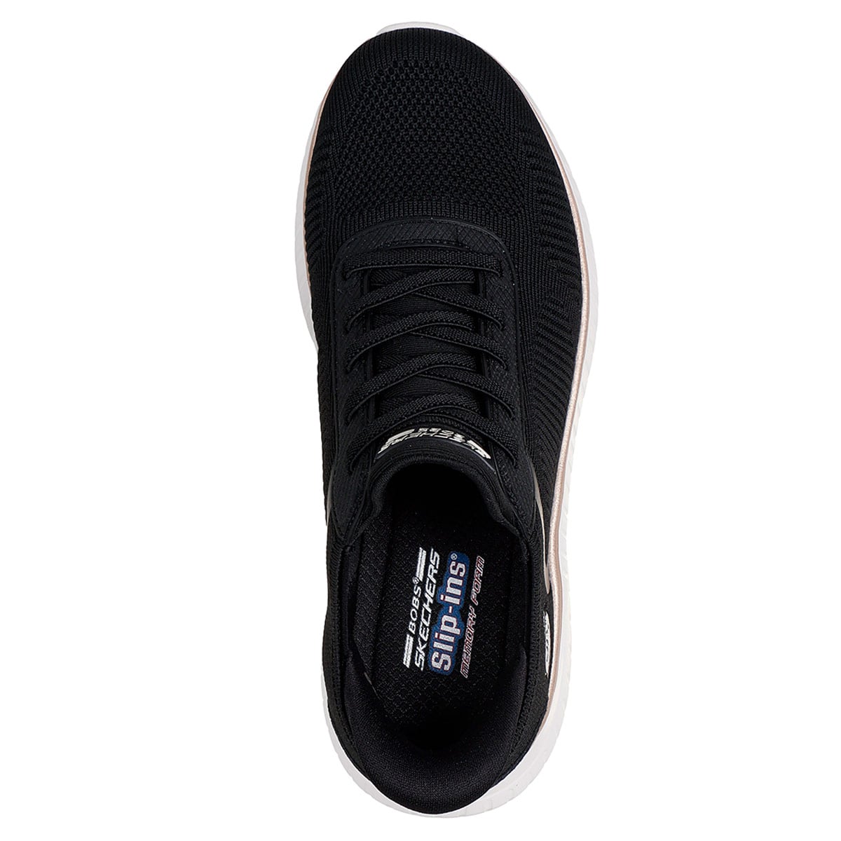 ZAPATILLAS MUJER SKECHERS CASUALES NEGRO SLIP-INS BOBS SPORT SQUAD CHAOS - 5