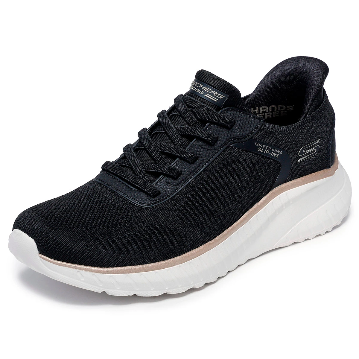 ZAPATILLAS MUJER SKECHERS CASUALES NEGRO SLIP-INS BOBS SPORT SQUAD CHAOS - 4