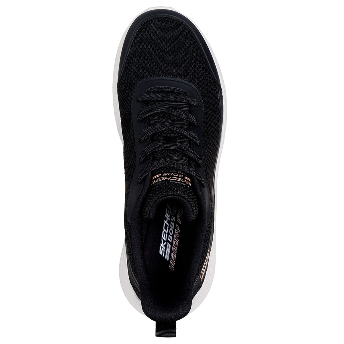 ZAPATILLAS MUJER SKECHERS CASUALES NEGRO BOBS SQUAD WAVES - 5