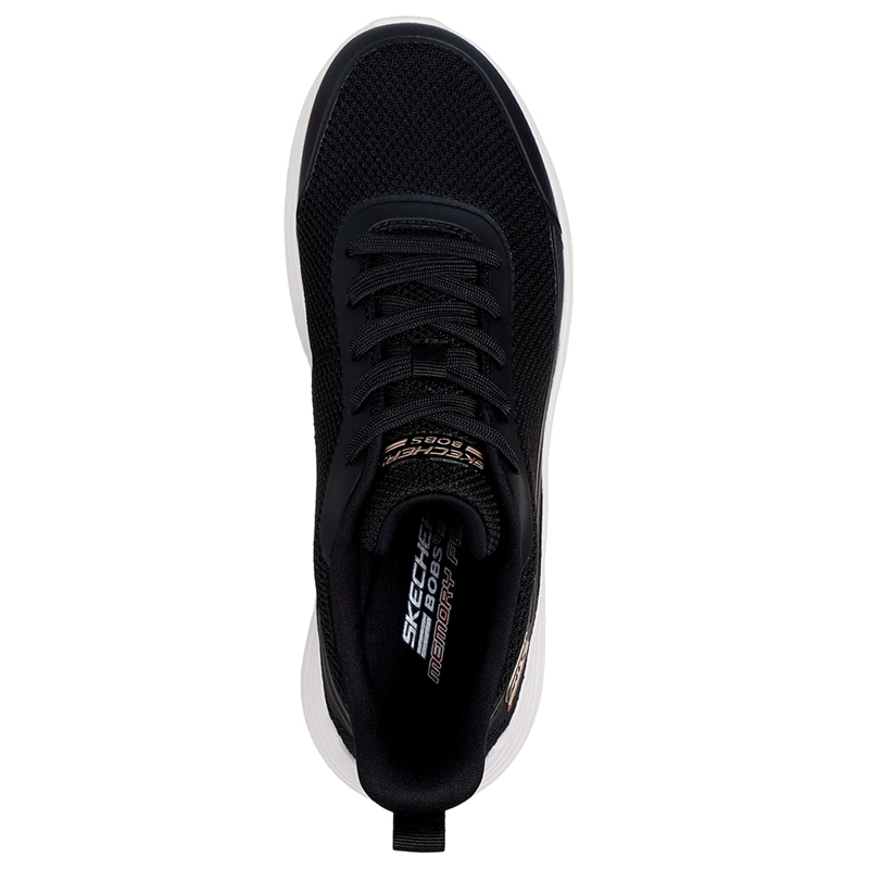 ZAPATILLAS MUJER SKECHERS CASUALES NEGRO BOBS SQUAD WAVES - 5