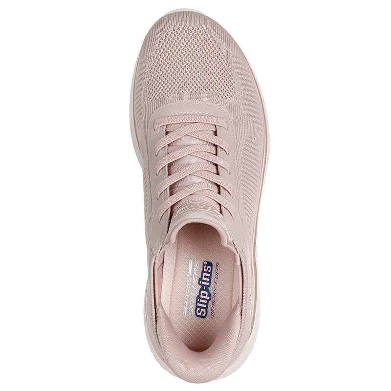 ZAPATILLAS MUJER SKECHERS CASUALES BEIGE BOBS SQUAD CHAOS - 5