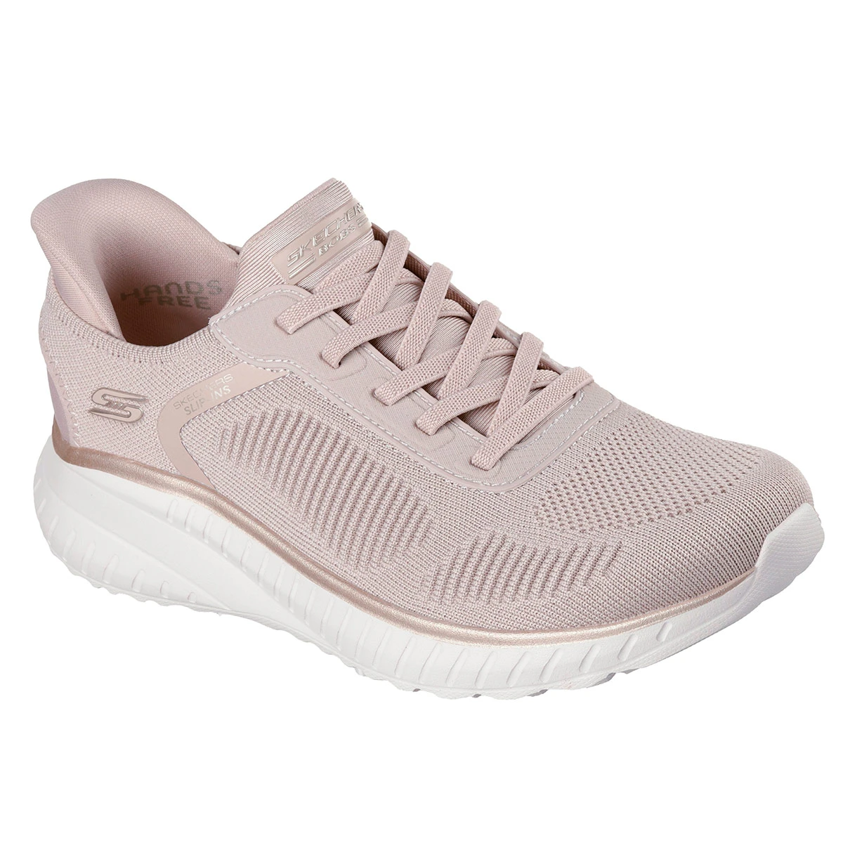 ZAPATILLAS MUJER SKECHERS CASUALES BEIGE BOBS SQUAD CHAOS - 3