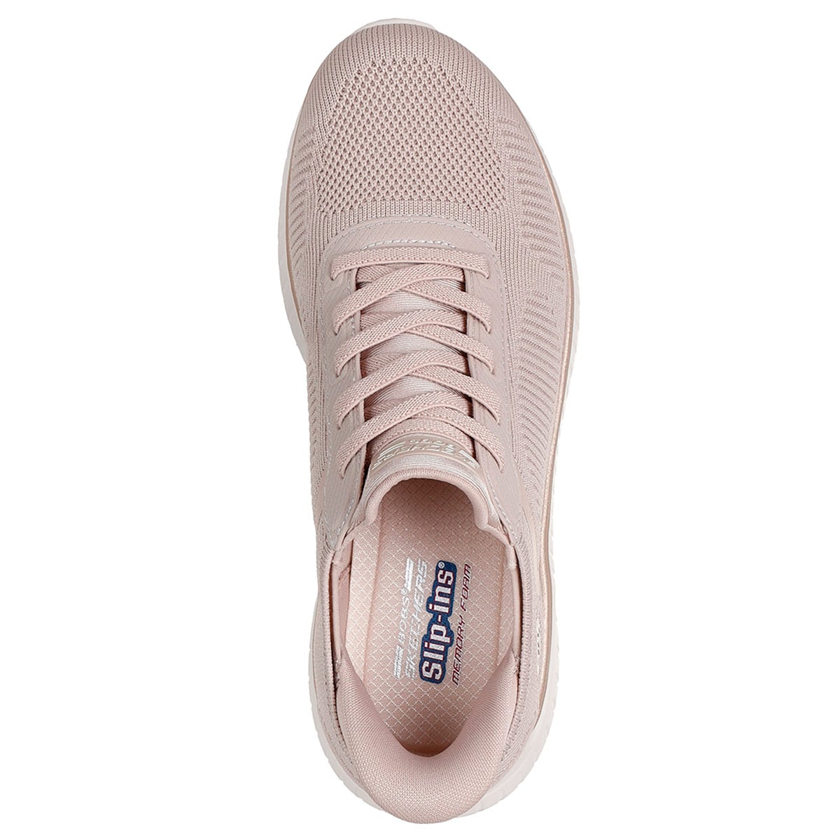 ZAPATILLAS MUJER SKECHERS CASUALES BEIGE BOBS SQUAD CHAOS - 5