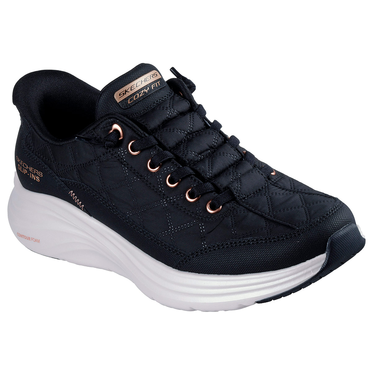 ZAPATILLAS MUJER SKECHERS CASUALES NEGRO CONTOUR FOAM - 3