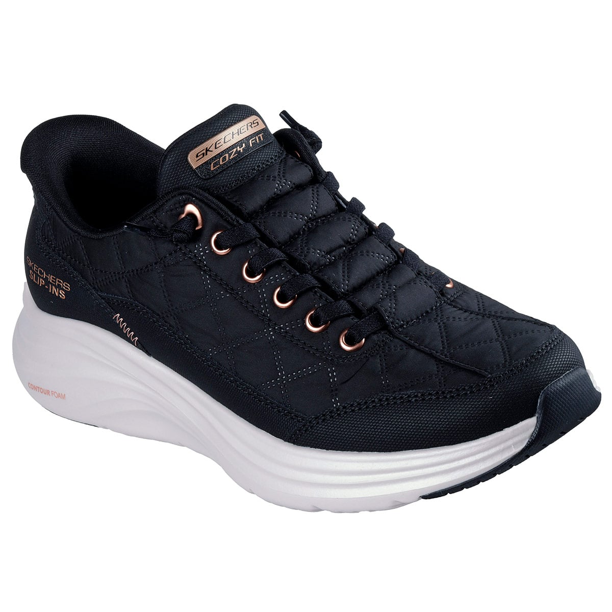 ZAPATILLAS MUJER SKECHERS CASUALES NEGRO CONTOUR FOAM - 3