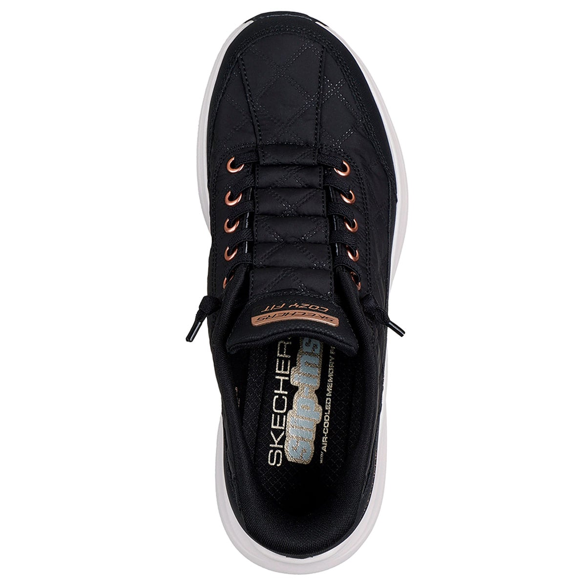 ZAPATILLAS MUJER SKECHERS CASUALES NEGRO CONTOUR FOAM - 4