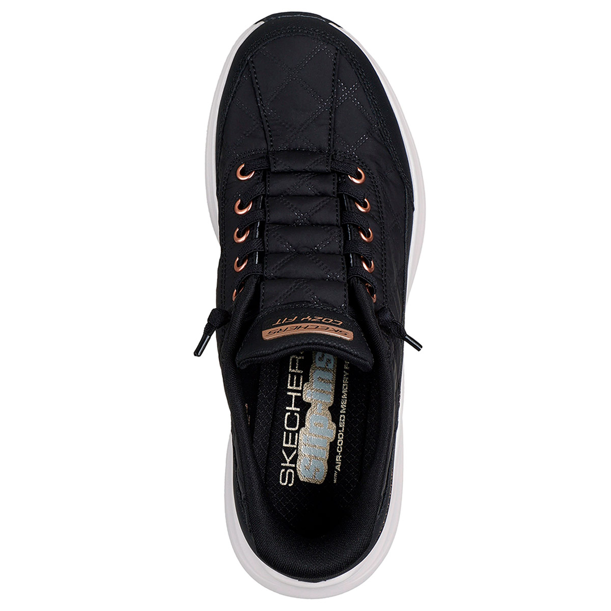 ZAPATILLAS MUJER SKECHERS CASUALES NEGRO CONTOUR FOAM - 4