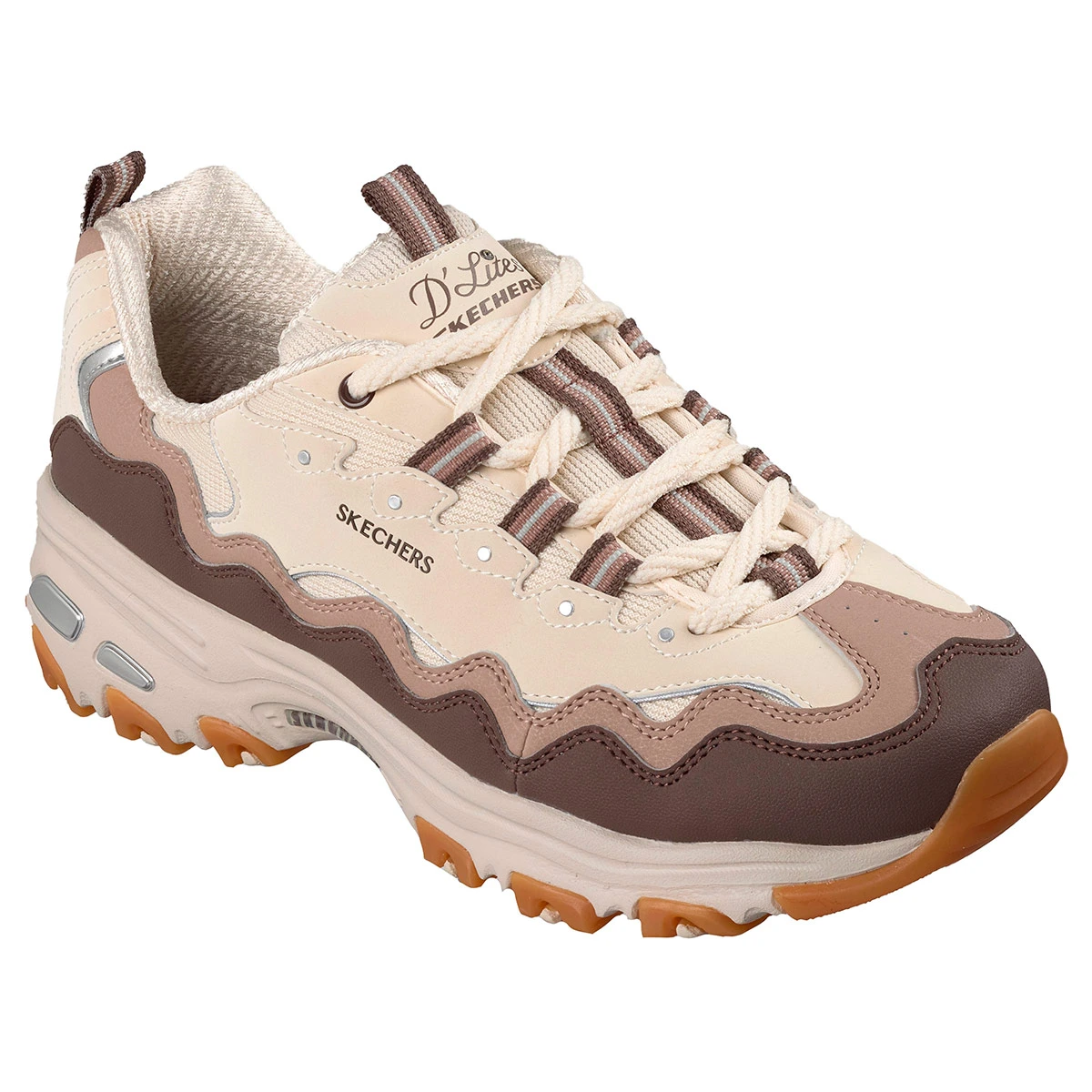 ZAPATILLAS MUJER SKECHERS CASUALES BEIGE D'LITES - 3