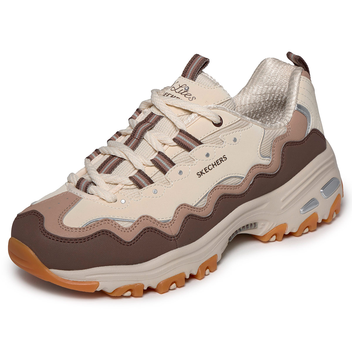 ZAPATILLAS MUJER SKECHERS CASUALES BEIGE D'LITES - 4