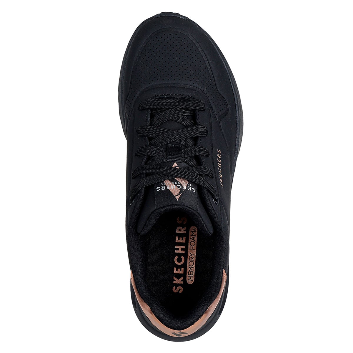 ZAPATILLAS MUJER SKECHERS CASUALES NEGRO UNO LITE - 4