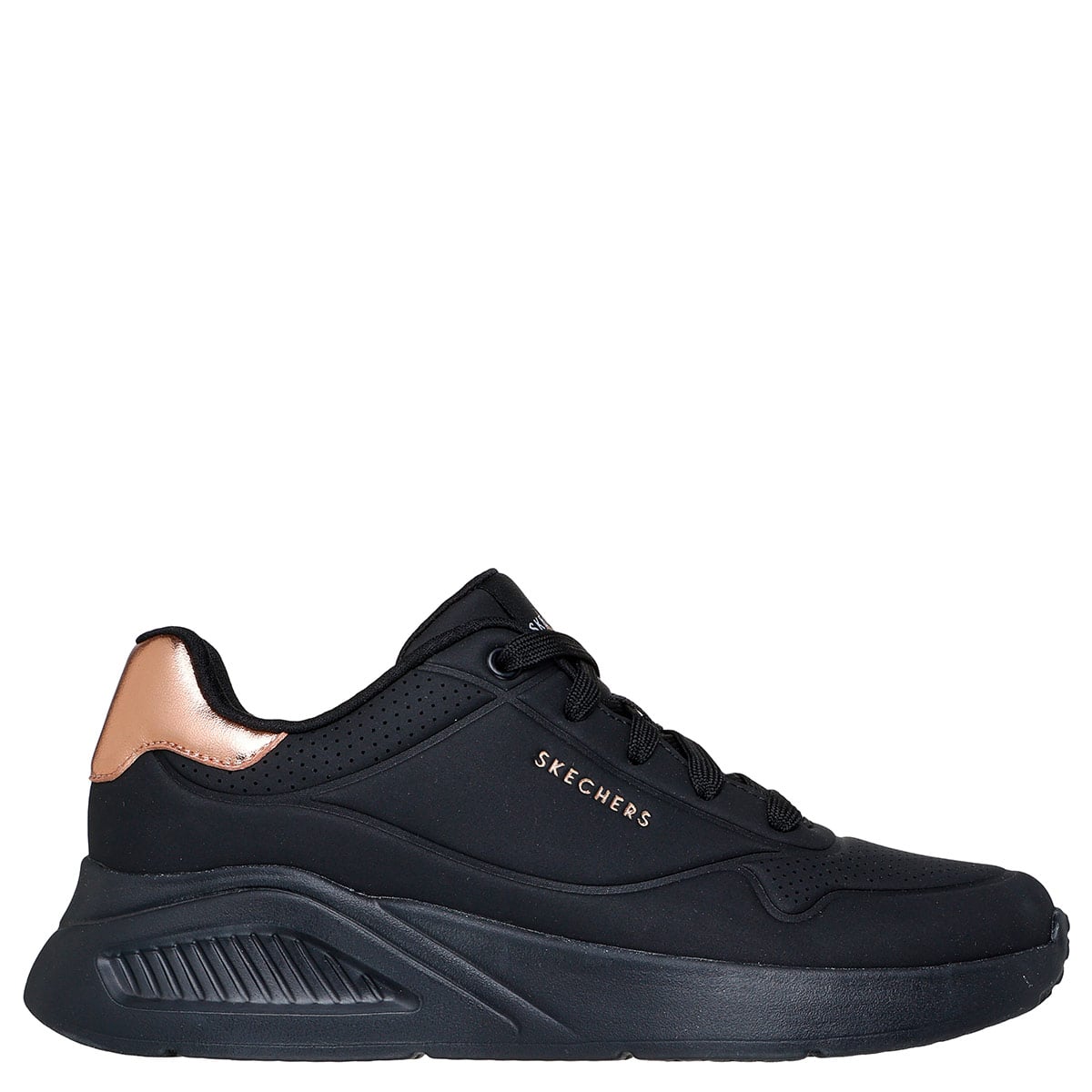 ZAPATILLAS MUJER SKECHERS CASUALES NEGRO UNO LITE - 1