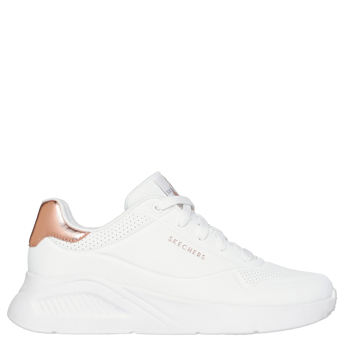 ZAPATILLAS MUJER SKECHERS CASUALES BLANCO  UNO LITE - 1