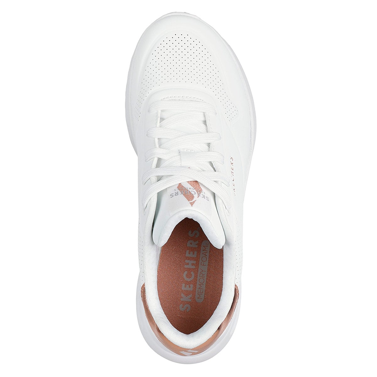 ZAPATILLAS MUJER SKECHERS CASUALES BLANCO  UNO LITE - 4
