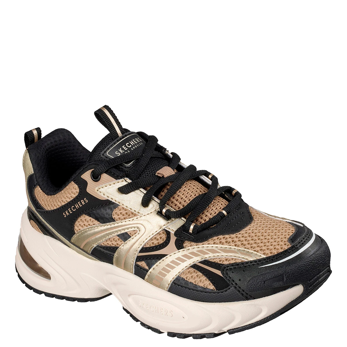 ZAPATILLAS MUJER SKECHERS CASUALES BEIGE UNO RYZE - 2