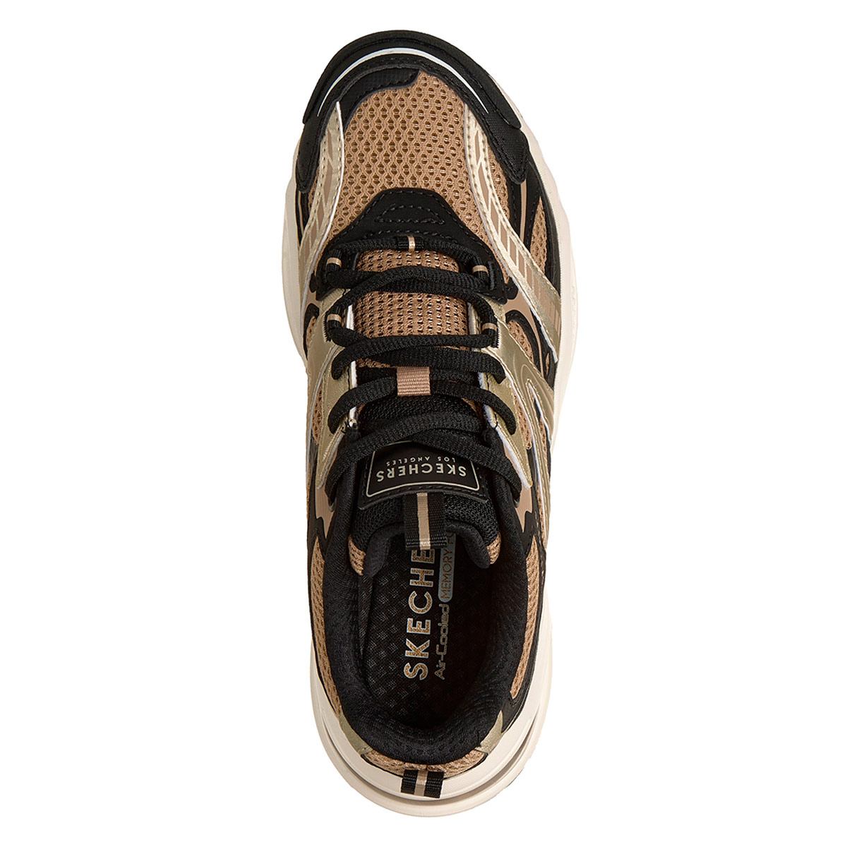 ZAPATILLAS MUJER SKECHERS CASUALES BEIGE UNO RYZE - 4