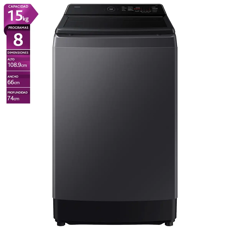 LAVADORA CARGA SUPERIOR SAMSUNG WA40F15E4CZS 15KG GRAFITO