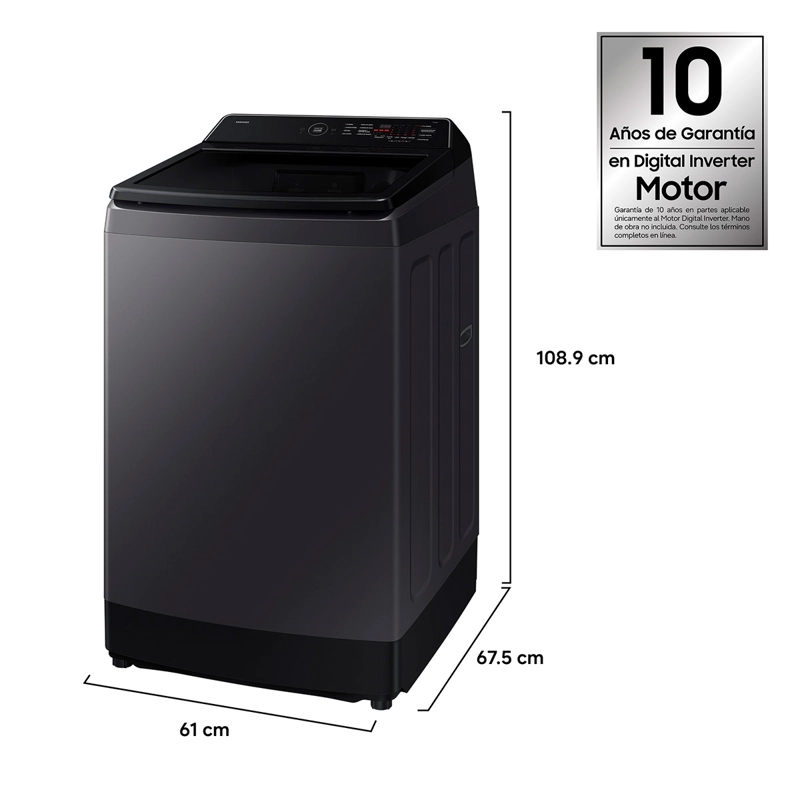 LAVADORA CARGA SUPERIOR SAMSUNG WA40F15E4CZS 15KG GRAFITO - 4