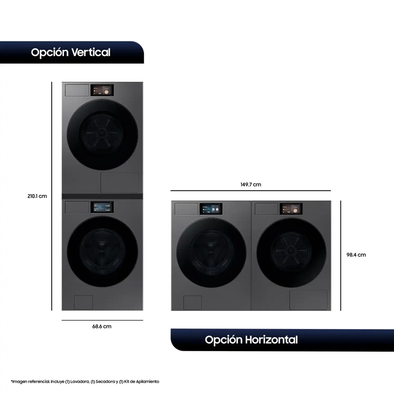 LAVADORA SECADORA SAMSUNG F-WF90F2DVSKK 25KG 17KG GRAFITO - 3