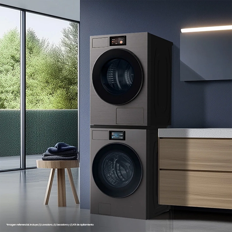 LAVADORA SECADORA SAMSUNG F-WF90F2DVSKK 25KG 17KG GRAFITO - 4