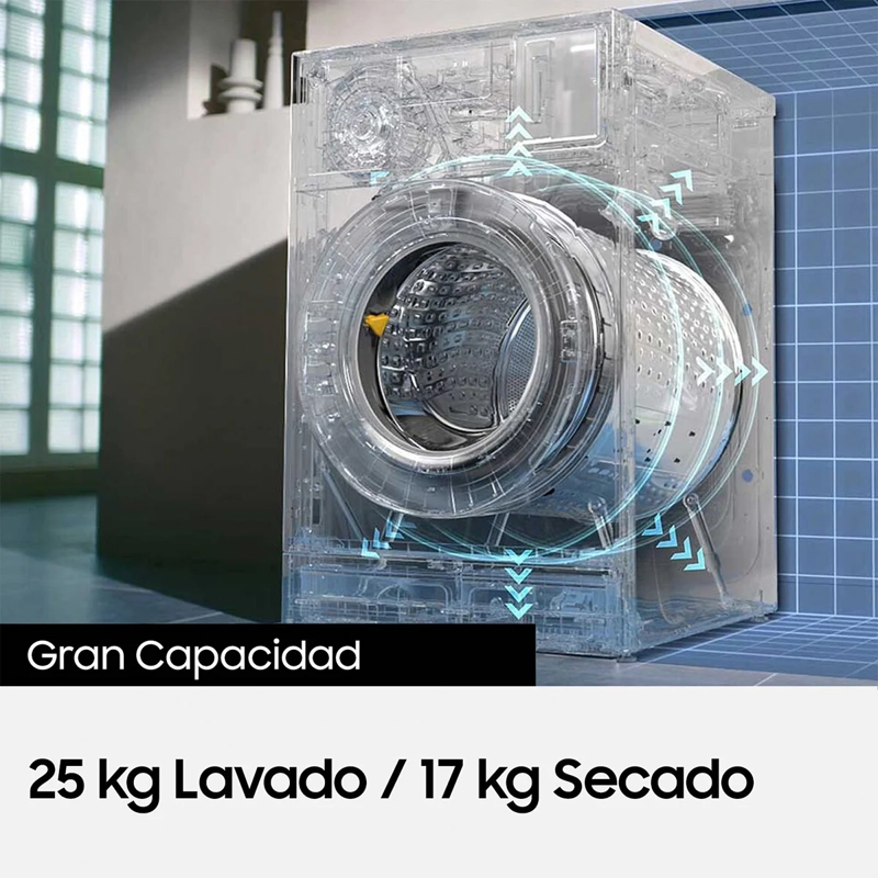 LAVADORA SECADORA SAMSUNG F-WF90F2DVSKK 25KG 17KG GRAFITO - 6