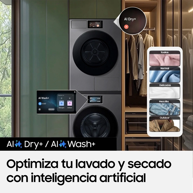 LAVADORA SECADORA SAMSUNG F-WF90F2DVSKK 25KG 17KG GRAFITO - 7