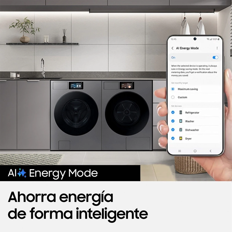LAVADORA SECADORA SAMSUNG F-WF90F2DVSKK 25KG 17KG GRAFITO - 8